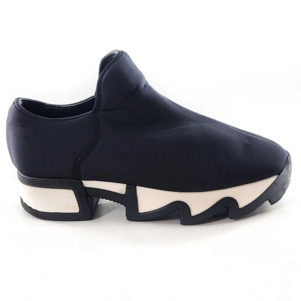 iRi Unisex Black Outline‎ Neoprene Platform Sneaker Black